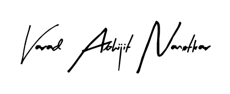 Elevate your brand with a stunning Varad Abhijit Nanotkar eSignature. The Arty Signature style provides a balanced, flowing aesthetic for everyday signing. Varad Abhijit Nanotkar signature style 8 images and pictures png