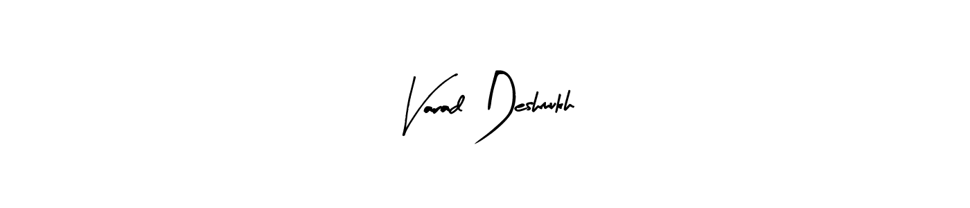 Use a signature maker to create a handwritten signature online. With this signature software, you can design (Arty Signature) your own signature for name Varad Deshmukh. Varad Deshmukh signature style 8 images and pictures png