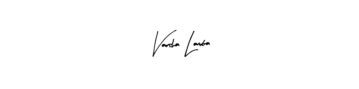 Also we have Varsha Lamba name is the best signature style. Create professional handwritten signature collection using Arty Signature autograph style. Varsha Lamba signature style 8 images and pictures png