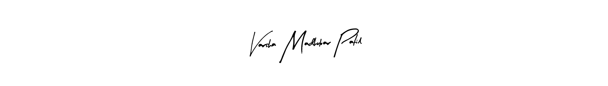 Make a beautiful signature design for name Varsha Madhukar Patil. With this signature (Arty Signature) style, you can create a handwritten signature for free. Varsha Madhukar Patil signature style 8 images and pictures png