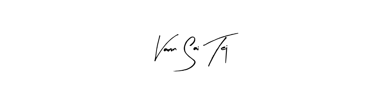 Use a signature maker to create a handwritten signature online. With this signature software, you can design (Arty Signature) your own signature for name Varun Sai Tej. Varun Sai Tej signature style 8 images and pictures png