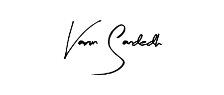Designed for modern professionals: Varun Sandedh name signature crafted with Arty Signature script. Ready for digital PDF workflows. Varun Sandedh signature style 8 images and pictures png