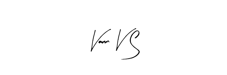 The best way (Arty Signature) to make a short signature is to pick only two or three words in your name. The name Varun V S include a total of six letters. For converting this name. Varun V S signature style 8 images and pictures png