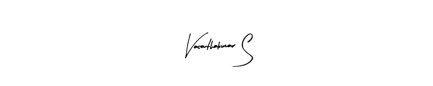 Use a signature maker to create a handwritten signature online. With this signature software, you can design (Arty Signature) your own signature for name Vasanthakumar S. Vasanthakumar S signature style 8 images and pictures png