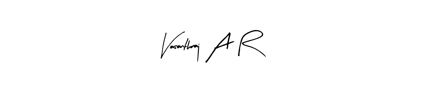 Make a beautiful signature design for name Vasanthraj A R. Use this online signature maker to create a handwritten signature for free. Vasanthraj A R signature style 8 images and pictures png
