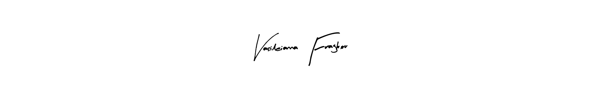 if you are searching for the best signature style for your name Vasileianna Fragkou. so please give up your signature search. here we have designed multiple signature styles  using Arty Signature. Vasileianna Fragkou signature style 8 images and pictures png