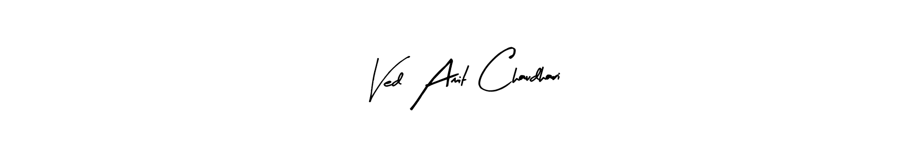 You should practise on your own different ways (Arty Signature) to write your name (Ved Amit Chaudhari) in signature. don't let someone else do it for you. Ved Amit Chaudhari signature style 8 images and pictures png