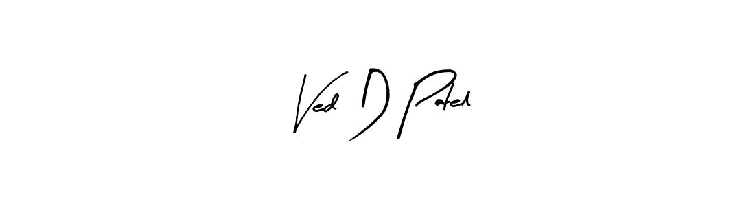 Design your own signature with our free online signature maker. With this signature software, you can create a handwritten (Arty Signature) signature for name Ved D Patel. Ved D Patel signature style 8 images and pictures png