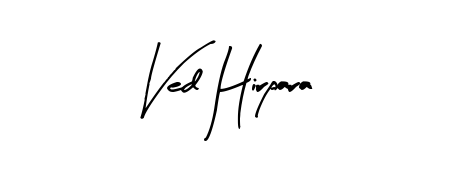 Quickly download Ved Hirpara name signature in high-resolution PNG using Arty Signature style. Ready to insert into PDFs and online applications. Ved Hirpara signature style 8 images and pictures png