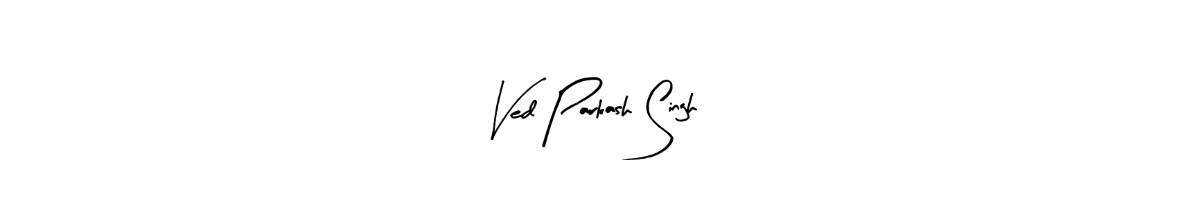 Create a beautiful signature design for name Ved Parkash Singh. With this signature (Arty Signature) fonts, you can make a handwritten signature for free. Ved Parkash Singh signature style 8 images and pictures png