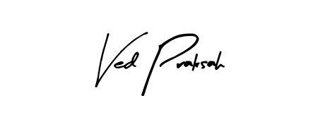 Looking for an artistic signature for Ved Praksah? The Arty Signature calligraphy style gives a sophisticated flow suitable for business cards and emails. Ved Praksah signature style 8 images and pictures png