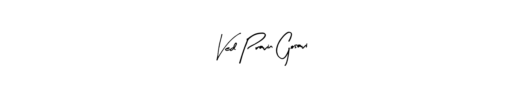 Also we have Ved Pravin Gosavi name is the best signature style. Create professional handwritten signature collection using Arty Signature autograph style. Ved Pravin Gosavi signature style 8 images and pictures png