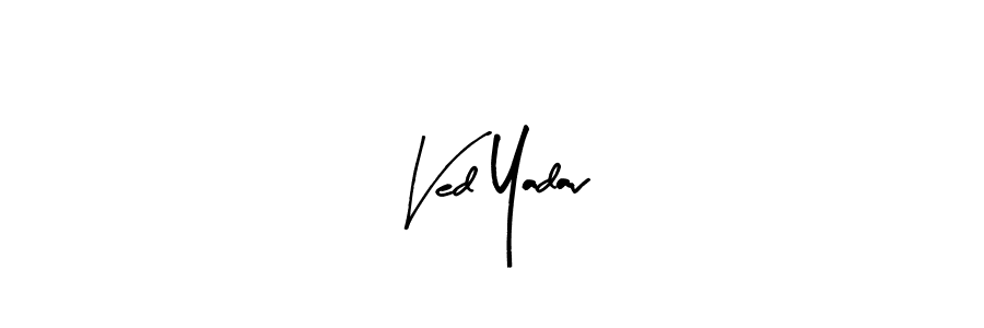 Use a signature maker to create a handwritten signature online. With this signature software, you can design (Arty Signature) your own signature for name Ved Yadav. Ved Yadav signature style 8 images and pictures png