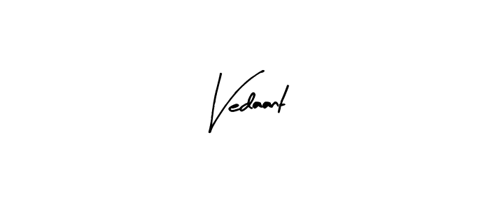 Vedaant stylish signature style. Best Handwritten Sign (Arty Signature) for my name. Handwritten Signature Collection Ideas for my name Vedaant. Vedaant signature style 8 images and pictures png