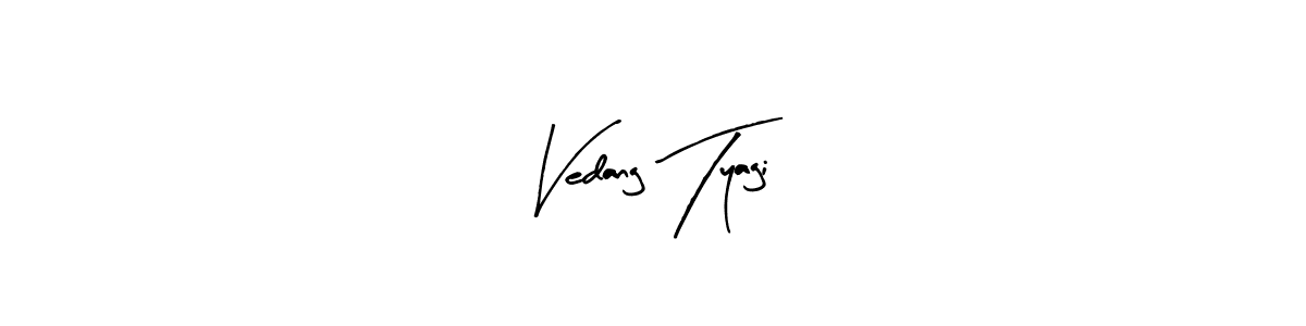 Create a beautiful signature design for name Vedang Tyagi. With this signature (Arty Signature) fonts, you can make a handwritten signature for free. Vedang Tyagi signature style 8 images and pictures png
