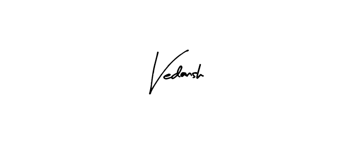 Create a beautiful signature design for name Vedansh. With this signature (Arty Signature) fonts, you can make a handwritten signature for free. Vedansh signature style 8 images and pictures png