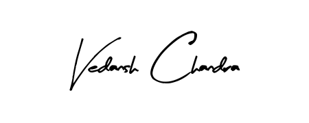 Use a signature maker to create a handwritten signature online. With this signature software, you can design (Arty Signature) your own signature for name Vedansh Chandra. Vedansh Chandra signature style 8 images and pictures png