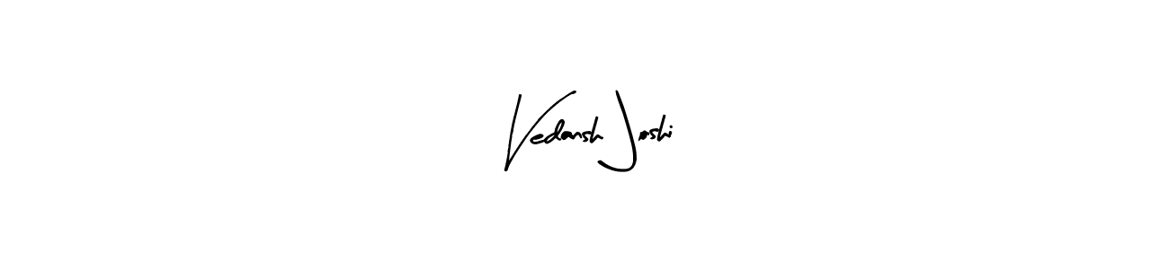 How to Draw Vedansh Joshi signature style? Arty Signature is a latest design signature styles for name Vedansh Joshi. Vedansh Joshi signature style 8 images and pictures png