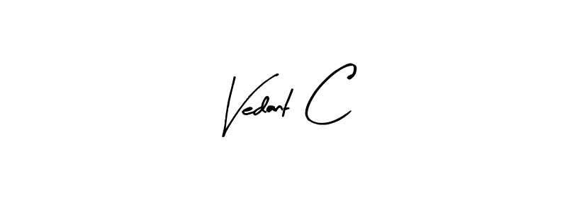 Use a signature maker to create a handwritten signature online. With this signature software, you can design (Arty Signature) your own signature for name Vedant C. Vedant C signature style 8 images and pictures png