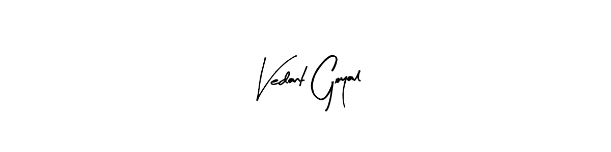 You can use this online signature creator to create a handwritten signature for the name Vedant Goyal. This is the best online autograph maker. Vedant Goyal signature style 8 images and pictures png