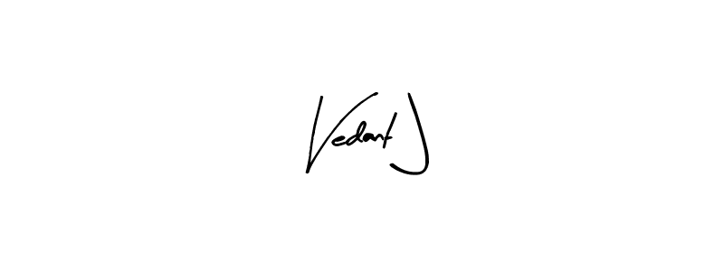 You can use this online signature creator to create a handwritten signature for the name Vedant J. This is the best online autograph maker. Vedant J signature style 8 images and pictures png