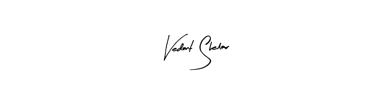 Similarly Arty Signature is the best handwritten signature design. Signature creator online .You can use it as an online autograph creator for name Vedant Shelar. Vedant Shelar signature style 8 images and pictures png