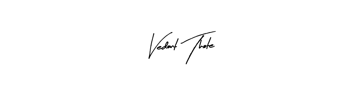Design your own signature with our free online signature maker. With this signature software, you can create a handwritten (Arty Signature) signature for name Vedant Thote. Vedant Thote signature style 8 images and pictures png