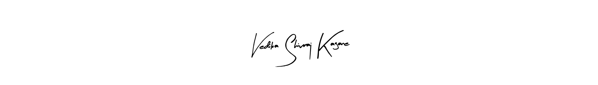 Arty Signature is a professional signature style that is perfect for those who want to add a touch of class to their signature. It is also a great choice for those who want to make their signature more unique. Get Vedika Shivraj Kagane name to fancy signature for free. Vedika Shivraj Kagane signature style 8 images and pictures png