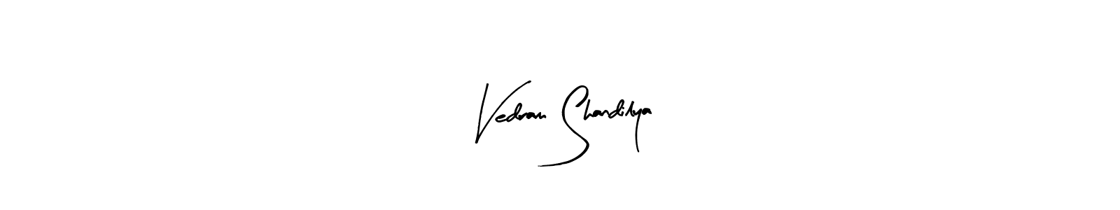 Design your own signature with our free online signature maker. With this signature software, you can create a handwritten (Arty Signature) signature for name Vedram Shandilya. Vedram Shandilya signature style 8 images and pictures png