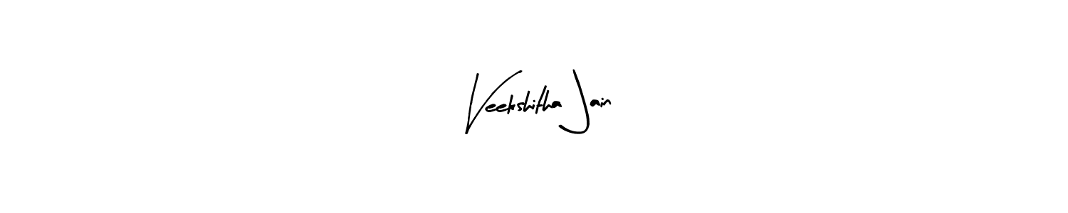 How to make Veekshitha Jain name signature. Use Arty Signature style for creating short signs online. This is the latest handwritten sign. Veekshitha Jain signature style 8 images and pictures png