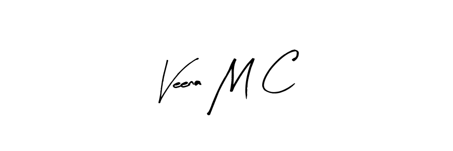 Make a beautiful signature design for name Veena M C. Use this online signature maker to create a handwritten signature for free. Veena M C signature style 8 images and pictures png