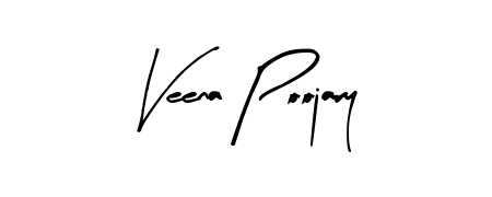 How to make Veena Poojary signature? Arty Signature is a professional autograph style. Create handwritten signature for Veena Poojary name. Veena Poojary signature style 8 images and pictures png