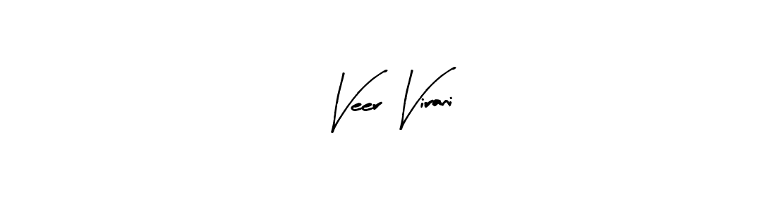 The best way (Arty Signature) to make a short signature is to pick only two or three words in your name. The name Veer Virani include a total of six letters. For converting this name. Veer Virani signature style 8 images and pictures png