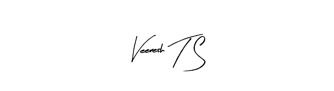 How to make Veeresh T S name signature. Use Arty Signature style for creating short signs online. This is the latest handwritten sign. Veeresh T S signature style 8 images and pictures png