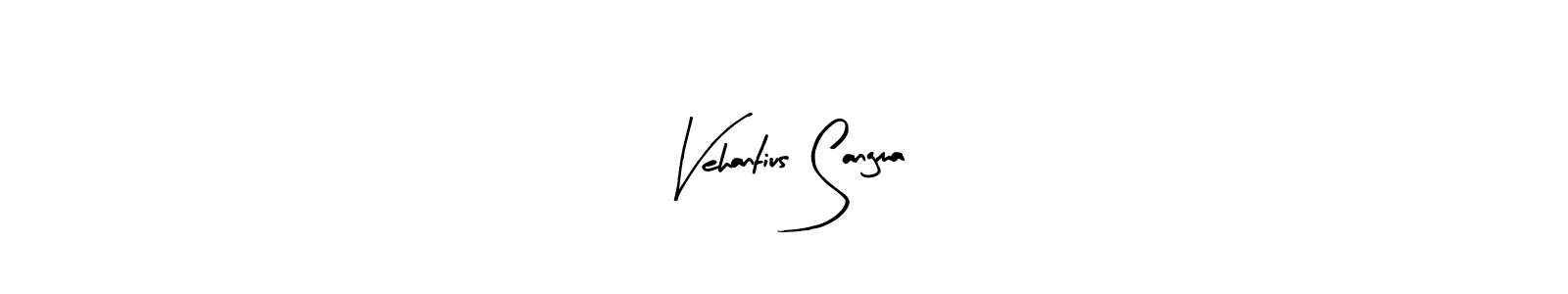 Arty Signature is a professional signature style that is perfect for those who want to add a touch of class to their signature. It is also a great choice for those who want to make their signature more unique. Get Vehantius Sangma name to fancy signature for free. Vehantius Sangma signature style 8 images and pictures png