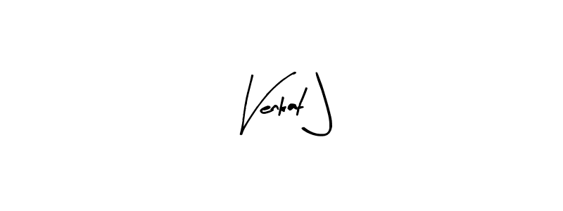 Create a beautiful signature design for name Venkat J. With this signature (Arty Signature) fonts, you can make a handwritten signature for free. Venkat J signature style 8 images and pictures png