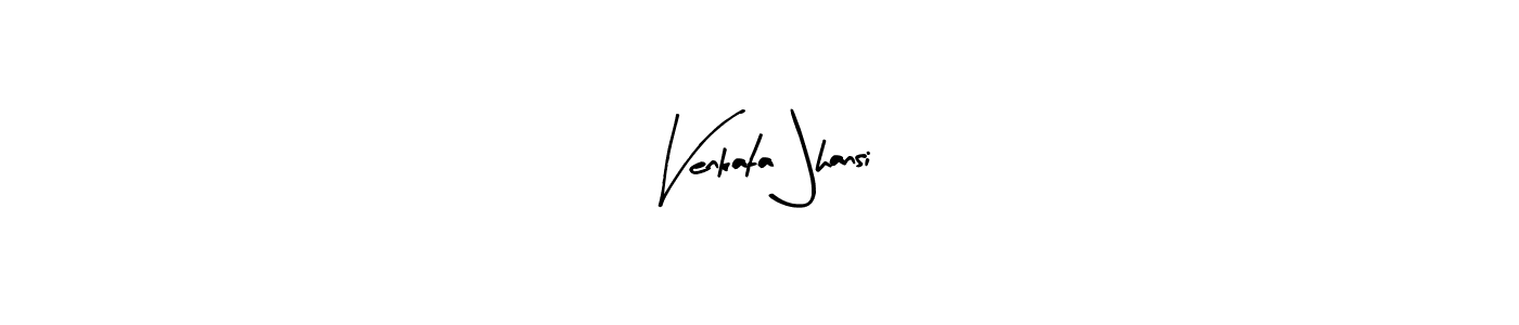 Create a beautiful signature design for name Venkata Jhansi. With this signature (Arty Signature) fonts, you can make a handwritten signature for free. Venkata Jhansi signature style 8 images and pictures png