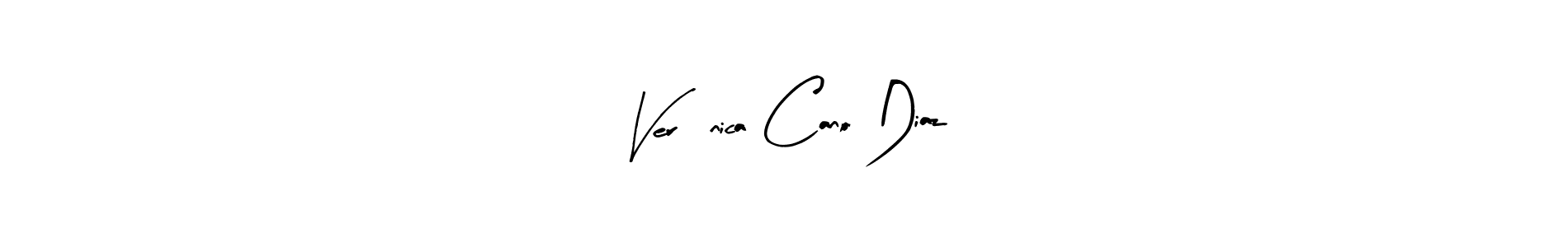 How to make Verónica Cano Diaz name signature. Use Arty Signature style for creating short signs online. This is the latest handwritten sign. Verónica Cano Diaz signature style 8 images and pictures png