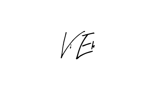 How to make Vi Ek name signature. Use Arty Signature style for creating short signs online. This is the latest handwritten sign. Vi Ek signature style 8 images and pictures png