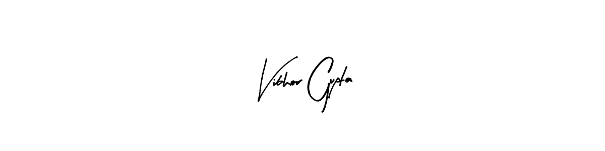 How to make Vibhor Gupta name signature. Use Arty Signature style for creating short signs online. This is the latest handwritten sign. Vibhor Gupta signature style 8 images and pictures png