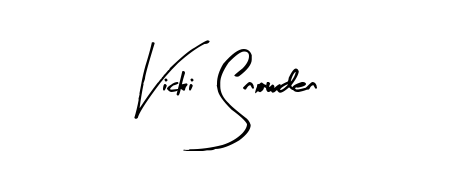 Use a signature maker to create a handwritten signature online. With this signature software, you can design (Arty Signature) your own signature for name Vicki Snowden. Vicki Snowden signature style 8 images and pictures png