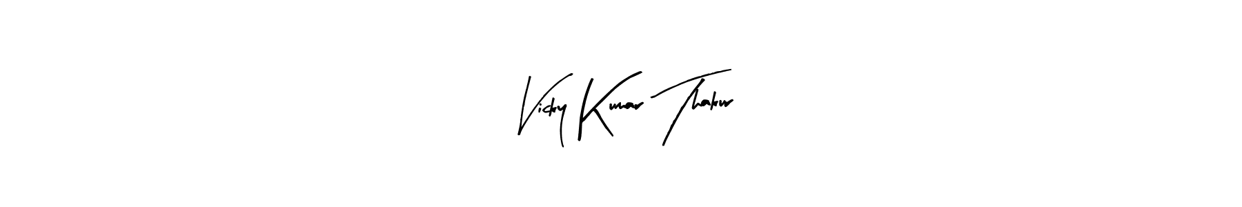 Design your own signature with our free online signature maker. With this signature software, you can create a handwritten (Arty Signature) signature for name Vicky Kumar Thakur. Vicky Kumar Thakur signature style 8 images and pictures png