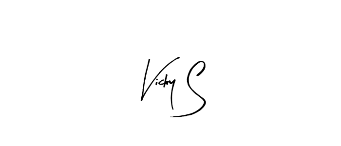 Use a signature maker to create a handwritten signature online. With this signature software, you can design (Arty Signature) your own signature for name Vicky S. Vicky S signature style 8 images and pictures png