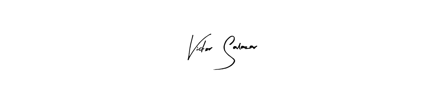 Similarly Arty Signature is the best handwritten signature design. Signature creator online .You can use it as an online autograph creator for name Victor  Salazar. Victor  Salazar signature style 8 images and pictures png