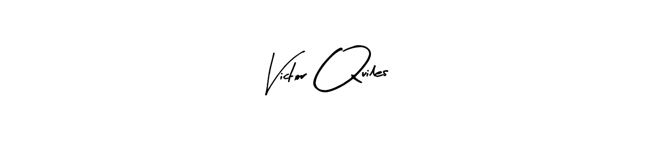 Victor Quiles stylish signature style. Best Handwritten Sign (Arty Signature) for my name. Handwritten Signature Collection Ideas for my name Victor Quiles. Victor Quiles signature style 8 images and pictures png