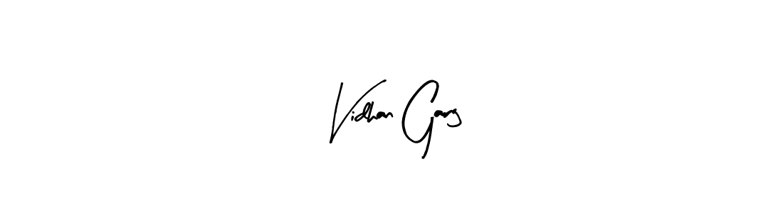 Design your own signature with our free online signature maker. With this signature software, you can create a handwritten (Arty Signature) signature for name Vidhan Garg. Vidhan Garg signature style 8 images and pictures png