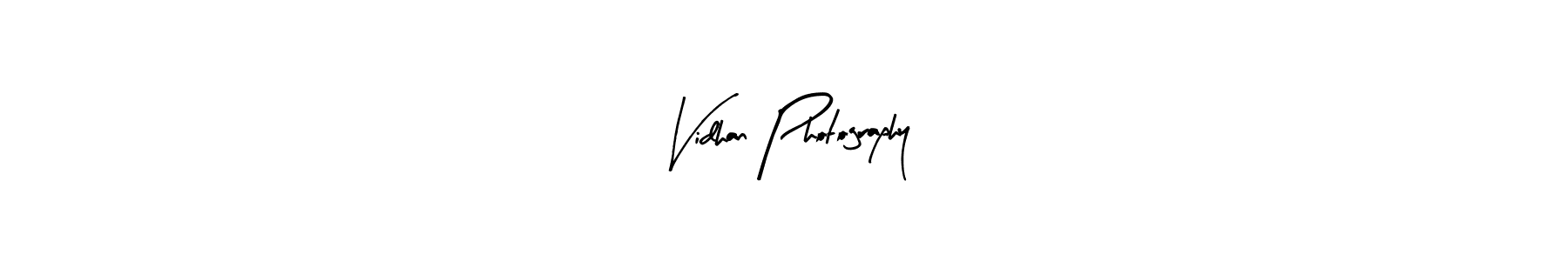 Create a beautiful signature design for name Vidhan Photography. With this signature (Arty Signature) fonts, you can make a handwritten signature for free. Vidhan Photography signature style 8 images and pictures png