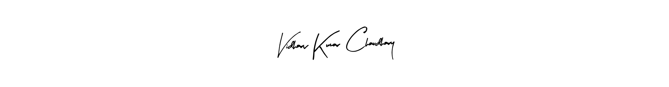 Create a beautiful signature design for name Vidharv Kumar Chaudhary. With this signature (Arty Signature) fonts, you can make a handwritten signature for free. Vidharv Kumar Chaudhary signature style 8 images and pictures png