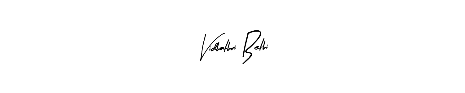 This is the best signature style for the Vidhathri Bethi name. Also you like these signature font (Arty Signature). Mix name signature. Vidhathri Bethi signature style 8 images and pictures png