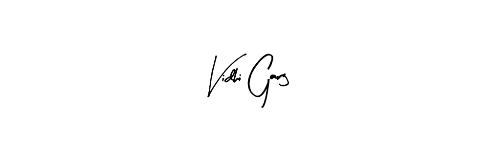 Make a beautiful signature design for name Vidhi Garg. With this signature (Arty Signature) style, you can create a handwritten signature for free. Vidhi Garg signature style 8 images and pictures png